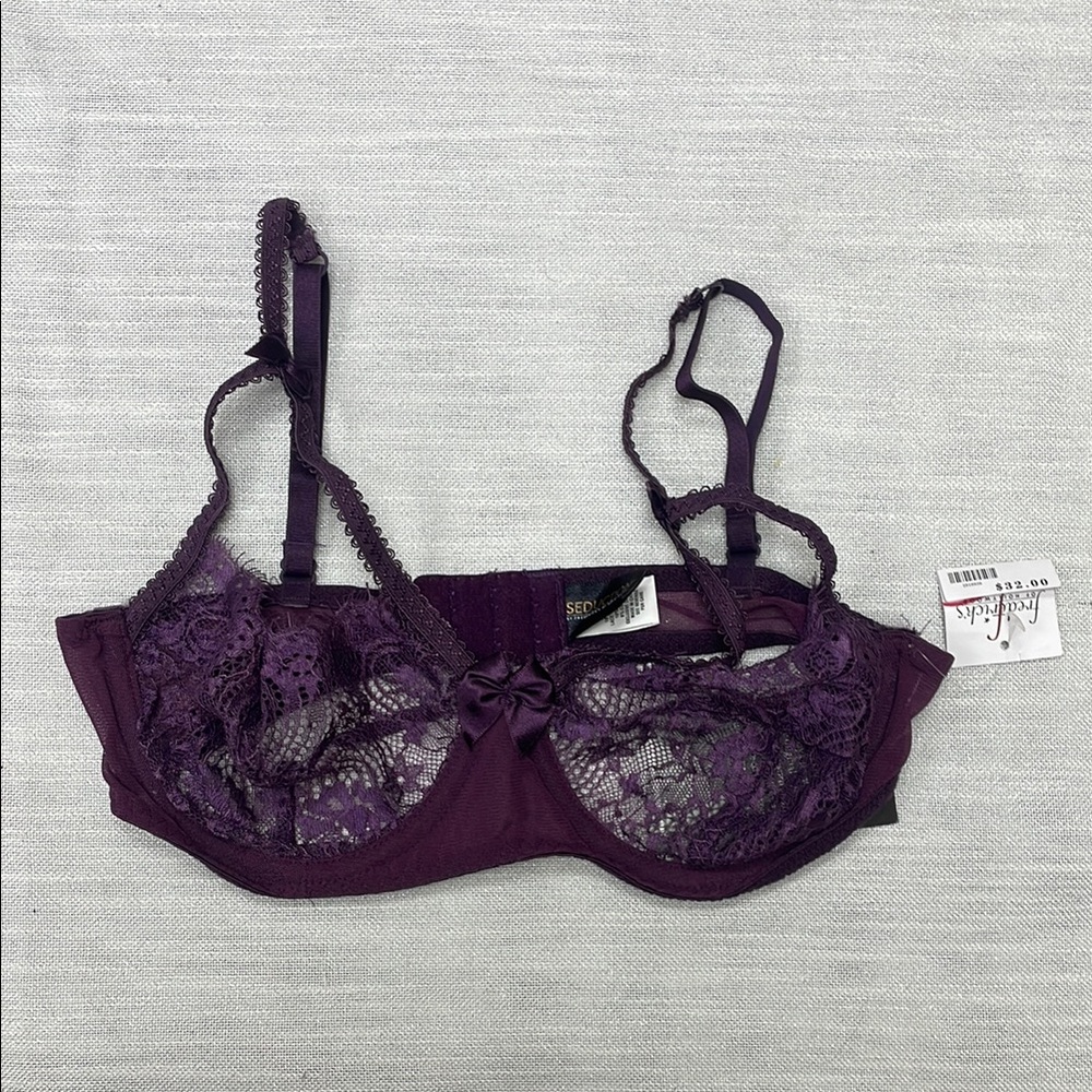 Frederick's of Hollywood Purple Lace Underwire Bra